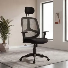 FineBuy Jordan Stoff Schwarz