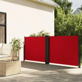 furnicato Seitenmarkise 120 x 600 cm Rot Polyester