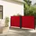 furnicato Seitenmarkise 120 x 600 cm Rot Polyester