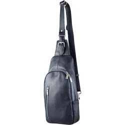 Umhängetasche "Betty", Damen, Gr. B/H/T: 34cm x 16cm x 5cm one size, blau, Polyurethan (PU), COLLEZIONE ALESSANDRO, Taschen, echtes Leder, viele Fächer