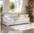 Homestyle4u Tagesbett 90x200 cm mit Bettkasten Weiß mit Lattenrost 2799