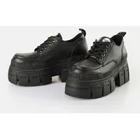 urban styles agency Buffalo Bikerboot Damen GOSPHER LACE UP CS schwarz Streetwear Kunstleder EU39 - Schwarz - 39