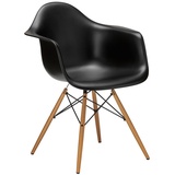 Vitra Stuhl Eames Plastic Armchair RE 83x63x59 cm tiefschwarz mehrfarbig, Gestell: Ahorn, Designer Charles & Ray Eames