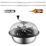 Vevor 24" Erntemaschine Manuell Trimmer Blattschüssel-Trimmer mit 3 Arten von Edelstahl-Klingen zum Schneiden von nassen/trockenen Pflanzen Tumble Cutter Bowl Erntemaschine Grow