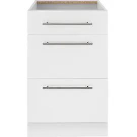 WIHO KÜCHEN Unterschrank Unna 50 x 57 x 82 cm Weiß