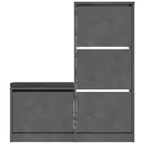 Skye Decor Schuhschrank, Grau, 26x118.5x105 cm, Garderobe, Schuhaufbewahrung, Schuhkipper
