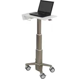 Ergotron CareFit Slim - Wagen für Notebook - Aluminium - weiss, Warm Gray - Bildschirmgröss, Notebook Ständer, Grau