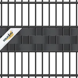 zaun|zu® Sichtschutzstreifen 2,55 m Braun Kunststoff 2 St.
