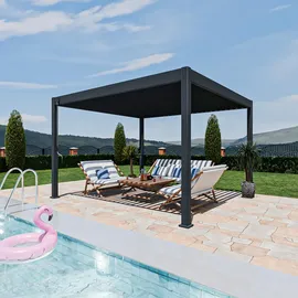 pergoline Pavillon 3,6 x 4 m Anthrazit