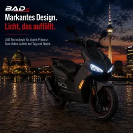 Burnout BAD s 50 ccm 3,0 PS 45 km/h Mattschwarz
