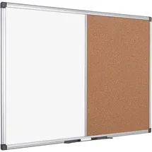 Bi-Office Maya Kombitafel, Halb Magnetisches Whiteboard, Halb Kork-Pinnwand, Aluminiumrahmen, 60 x 45 cm