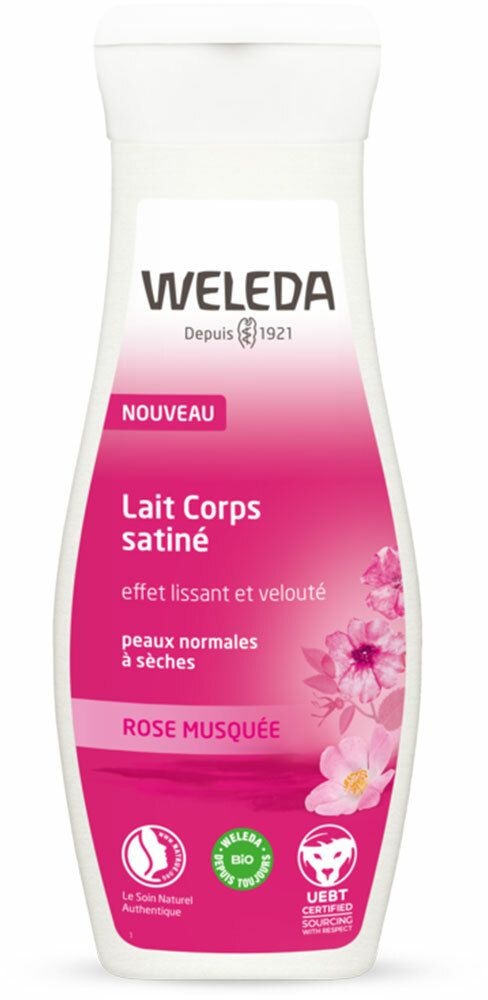 WELEDA Lait Corps Satiné Rose Musquée Bio 200 ml lait