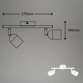 Brilo Briloner 1xGU10 schwenkbar 27,5 cm weiß
