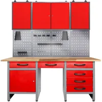 Ondis24 Werkstatt-Set, Set 160 cm, mit LED