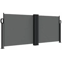 vidaXL Seitenmarkise 100 x 1000 cm Anthrazit Polyester