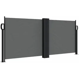 vidaXL Seitenmarkise 100 x 1000 cm Anthrazit Polyester