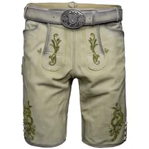 Krüger Trachtenlederhose Maurus Herren (1-tlg) Trachtenlederhose, Trachtenhose, Bayerische Lederhose, Oktoberfest beige 50