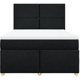 vidaXL Boxspringbett 140 x 200 cm Schwarz