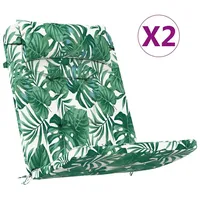 vidaXL Sitzauflage 58 x 77 x 4,5 cm grün floral 2 St.