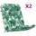 vidaXL Sitzauflage 58 x 77 x 4,5 cm grün floral 2 St.