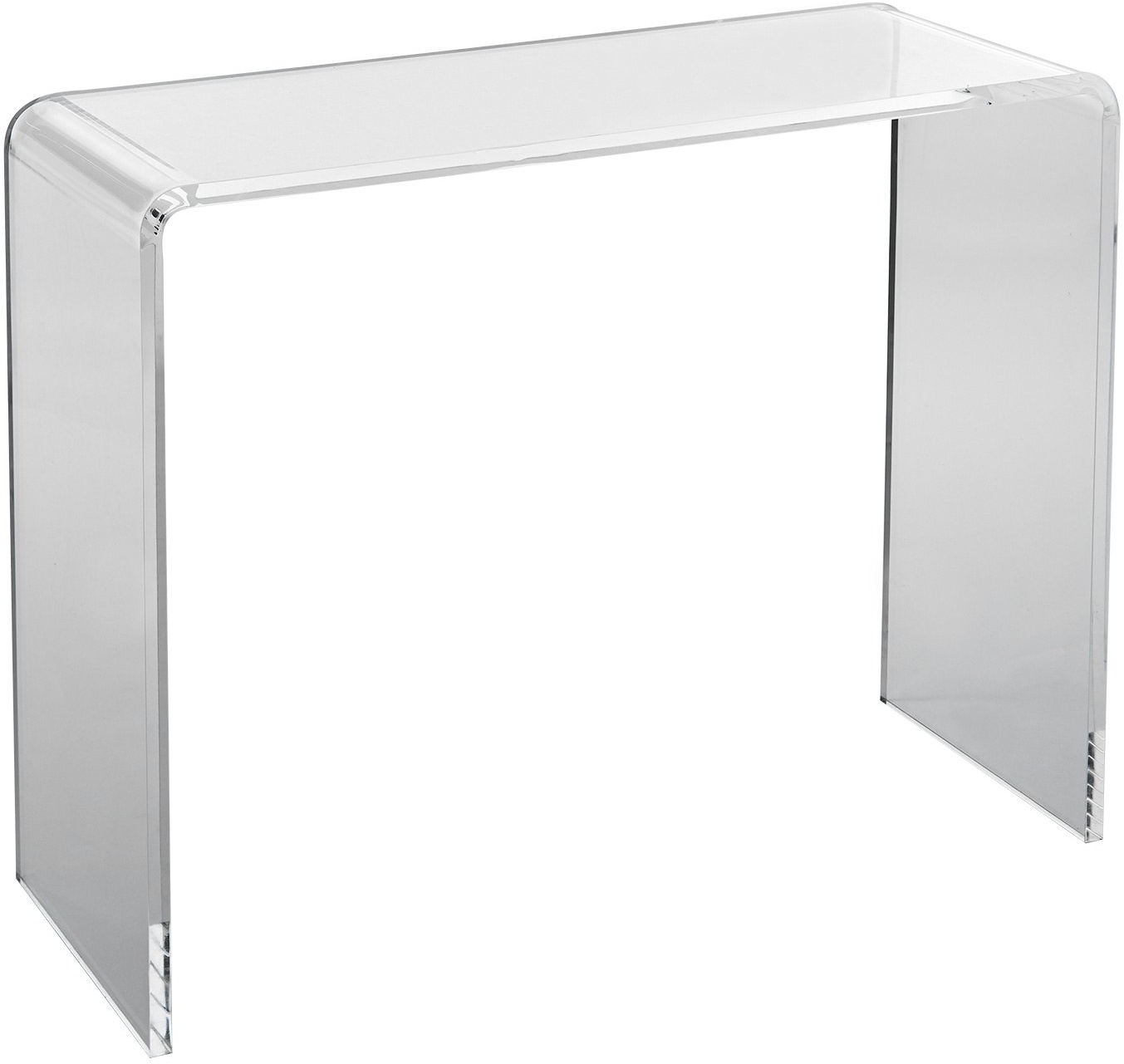 VEVOR U-förmiger Beistelltisch 964 x 381 x 740 mm, U-förmiger Acryltisch Beistelltisch, Transparenter Couchtisch für Getränke, Essen, Snacks, Verwendet im Wohnzimmer, Schlafzimmer, Arbeitszimmer usw.