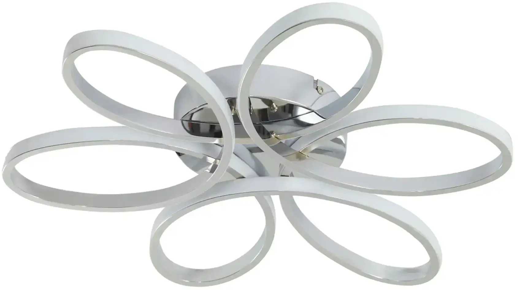 Meisterleuchten LED-Deckenleuchte  chrom   , silber , Maße (cm): H: 8  Ø: 50