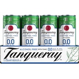 Tanqueray 0,0% & Tonic | erfrischend-alkoholfreies MIxgetränk | zuckerfrei & kalorienfrei | Jetzt trinkfertig in der handlichen „Slim Can“ für unterwegs | 12 x 250 ml EINWEG Mehrverpackung |