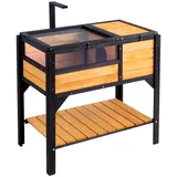 Vevor Kleintierkäfig Schildkrötenhaus 85 x 50 x 82,5 cm gelb