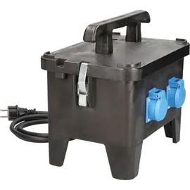 as - Schwabe as-Schwabe Steckdosenleiste G-M23, mit 2m Kabel, 4-fach, FI-Schutzschalter, in schwarz,