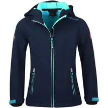 TROLLKIDS Trollfjord Softshelljacke - Navy / Mint - 164 cm