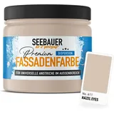 SEEBAUER diy Universal-Fassadenfarbe Braun 300ML für Außen (No. 611 Hazel Eyes) Hoch deckende Fassadenfarbe mit Wetterschutz - Geeignet für Putz, Mauerwerk und Beton