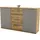 SchlafKONTOR Kombikommode Capri 150 x 90 x 38 cm Wildeichefarben / Basaltgrau