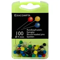 Exacompta Markierungsnade 14345E, 4 x 15mm, farbig sortiert 3364220143457