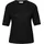 STREET ONE T-Shirt mit Rundhals, im Strick-Look - schwarz,