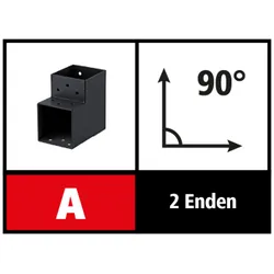 Suki Steckverbinder Ecke 90 Grad, 2 Enden - 91mm