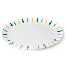 Gmundner Keramik - Buntgeflammt, Platte Oval (33x26cm)