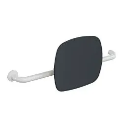 Hewi 801 Rückenstütze 801.51.9262L98 Wandabstand 150mm, Ausführung links, Lehne anthrazitgrau, signalweiß