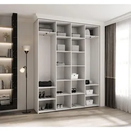 abiks möbel Drehtürenschrank COMO 190 x 245,5 x 40 cm Schwarz/Weiß