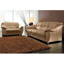 sit&more Polstergarnitur SIT & MORE "Top Savona", braun (café), NaturLEDER, NaturLEDER, echtes Rindsleder in Sitz und Rücken, Korpus in passendem Kunstleder, Sitzmöbel-Sets, NaturLEDER (2-tlg), bestehend aus je einem 2- und 3-Sitzer, Federkern