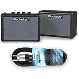 Blackstar Fly 3 Bass Stereo Pack Mini-Verstärker-Set mit Klinkenkabel (Bass, 6 W), Instrumentenverstärker, Schwarz