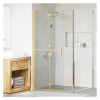 vidaXL Walk-In Duschwand Gold 80 x 6,5 x 190 cm