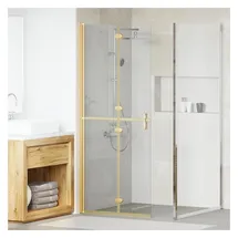 vidaXL Walk-In Duschwand Gold 80 x 6,5 x 190 cm