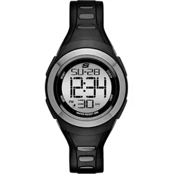 Chronograph SKECHERS "TENNYSON", schwarz (schwarz, grau), Armbanduhren, Damen, Quarzuhr, Armbanduhr, Damenuhr, digital, Datum, Stoppfunktion