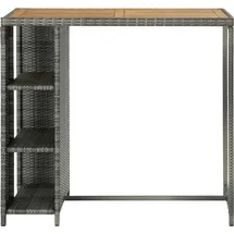 vidaXL Bartisch mit Regal 120 x 60 x 110 cm Grau