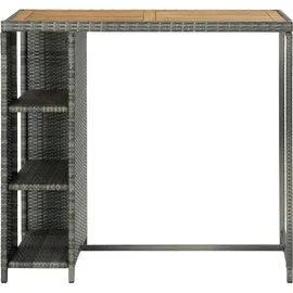 vidaXL Bartisch mit Regal 120 x 60 x 110 cm Grau