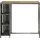 vidaXL Bartisch mit Regal 120 x 60 x 110 cm Grau