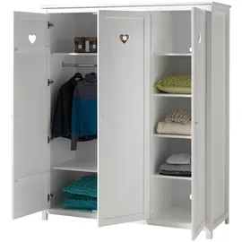 Vipack Babyzimer AMORI in Kiefer MDF, teilmassiv, Weiß