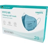 EUROPAPA® 20x FFP2 Blau Atemschutzmaske 5-Lagen Staubschutzmasken einzeln Verpackt