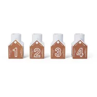 Kähler Kerzenhalter Gingerbread H7,5 cm Keramik Braun/Weiß