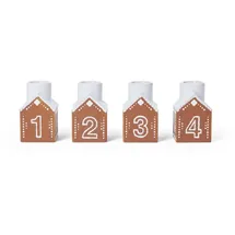 Kähler Kerzenhalter Gingerbread H7,5 cm Keramik Braun/Weiß
